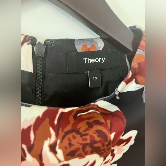 Theory Floral Mini Dress Size 12 - Picture 3 of 4